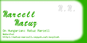 marcell matuz business card